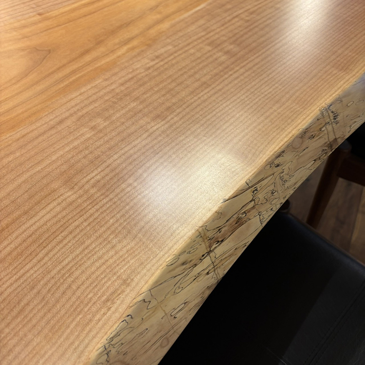 一枚板　ビッグリーフメープル　4-4　(W165cm)　ダイニングテーブル