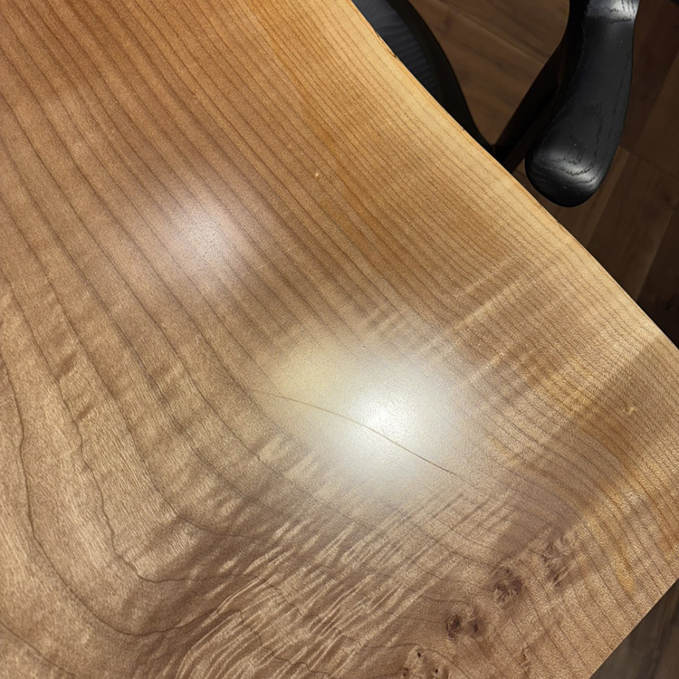 一枚板　ビッグリーフメープル　4-4　(W165cm)　ダイニングテーブル