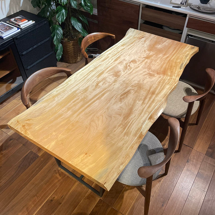 【SOLD OUT】一枚板　トチ　1022-1/2-4　(W165cm)　ダイニングテーブル