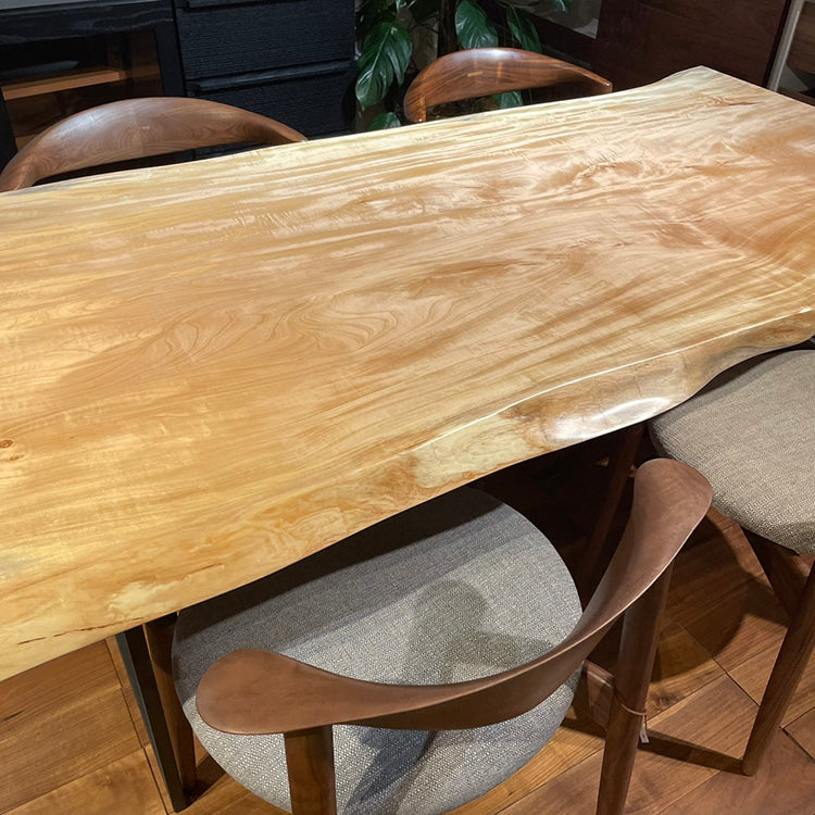 【SOLD OUT】一枚板　トチ　1022-1/2-4　(W165cm)　ダイニングテーブル