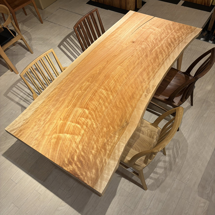 一枚板　カバ(杢)　K-CN-2106-644　(W190cm)　ダイニングテーブル