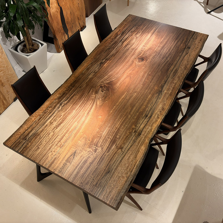 一枚板　パプアニューギニアウォールナット(杢)　5013-18　(W230cm)