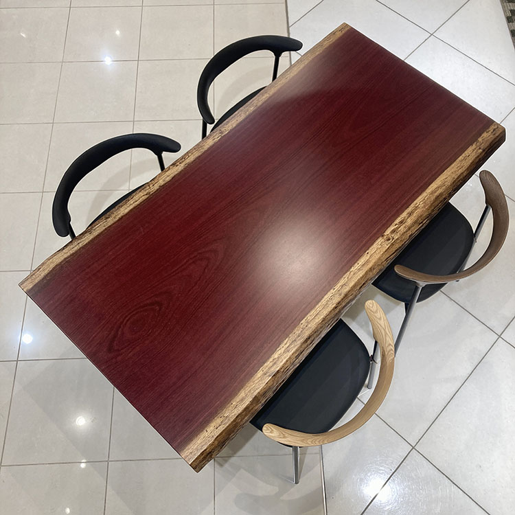 一枚板　パープルハート　704-8-4　(W150cm)　ダイニングテーブル