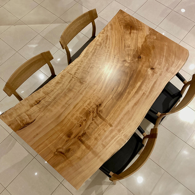 【SOLD OUT】一枚板　トチ(杢)　1011-5　(W160cm)　ダイニングテーブル