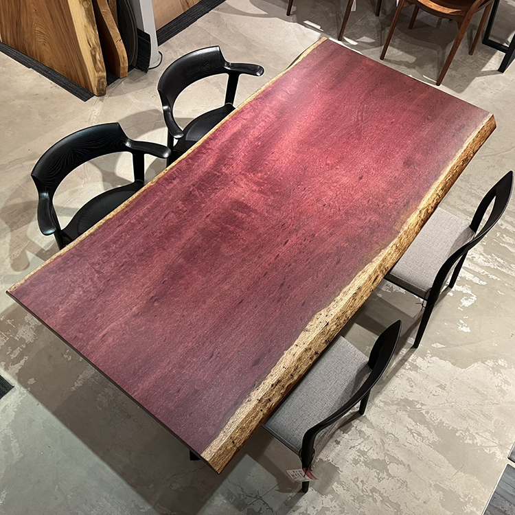 一枚板　パープルハート(杢)　654-2/2-15-2　(W180cm)　アウトレット品