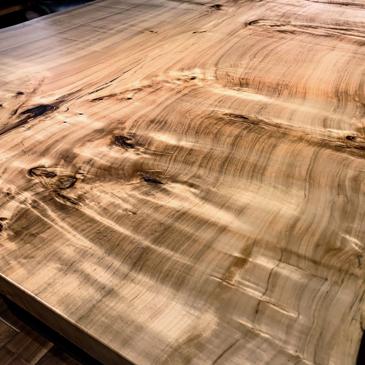 【SOLD OUT】一枚板　ポプラ(杢)　265-8　(W200cm)　ダイニングテーブル