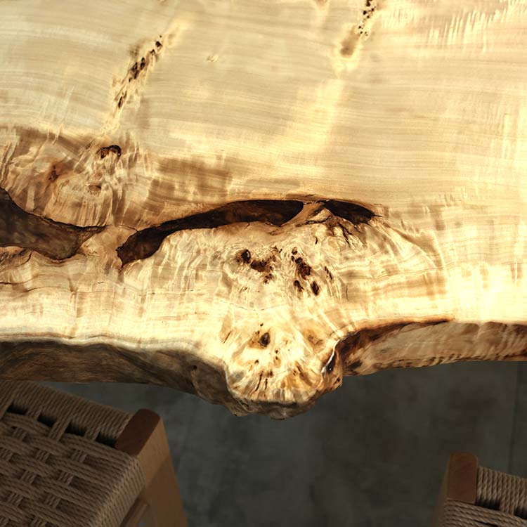 【SOLD OUT】一枚板　ポプラ　260-5　(W190cm)　ダイニングテーブル