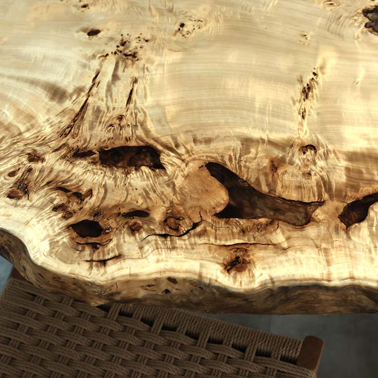 【SOLD OUT】一枚板　ポプラ　260-5　(W190cm)　ダイニングテーブル