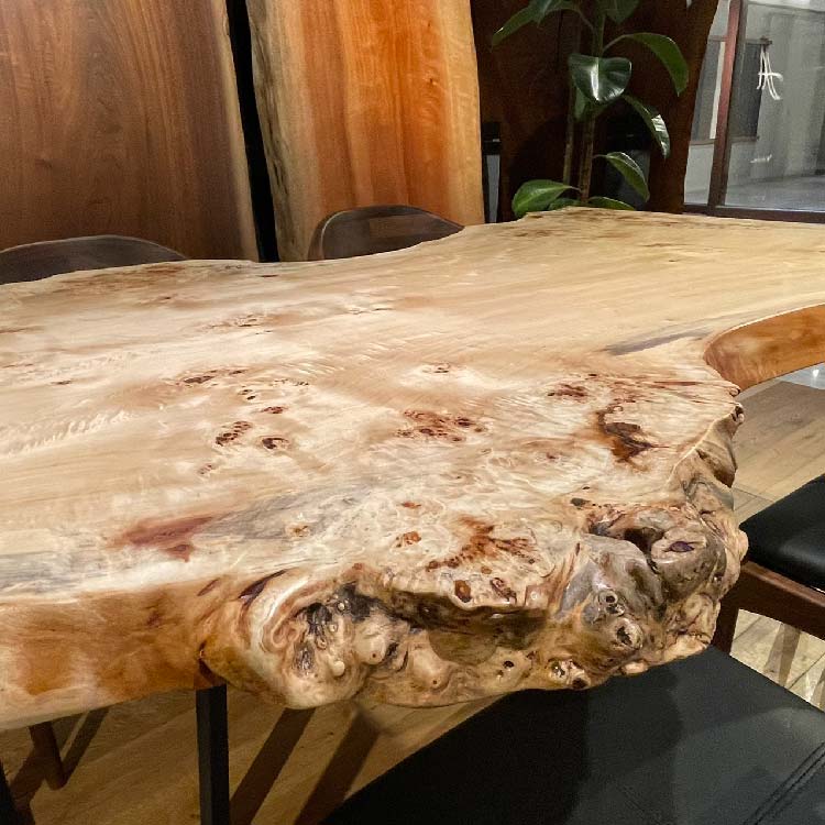 【SOLD OUT】一枚板テーブル　ポプラ　260-8　(W150cm)　