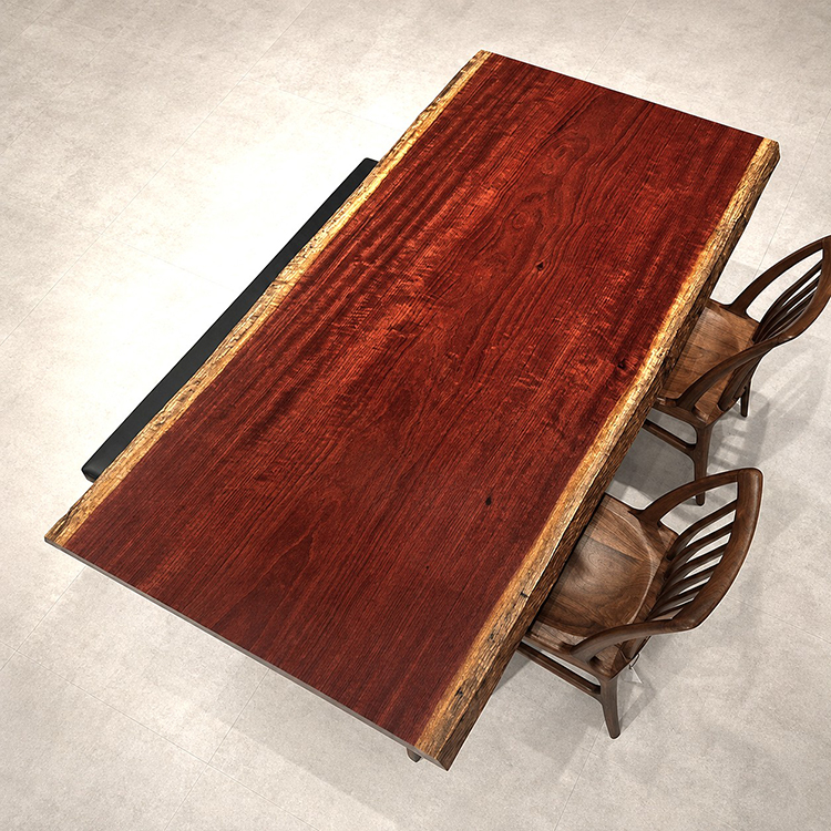 一枚板テーブル　パープルハート(杢)　651-1/2-8-2　(W210cm)　