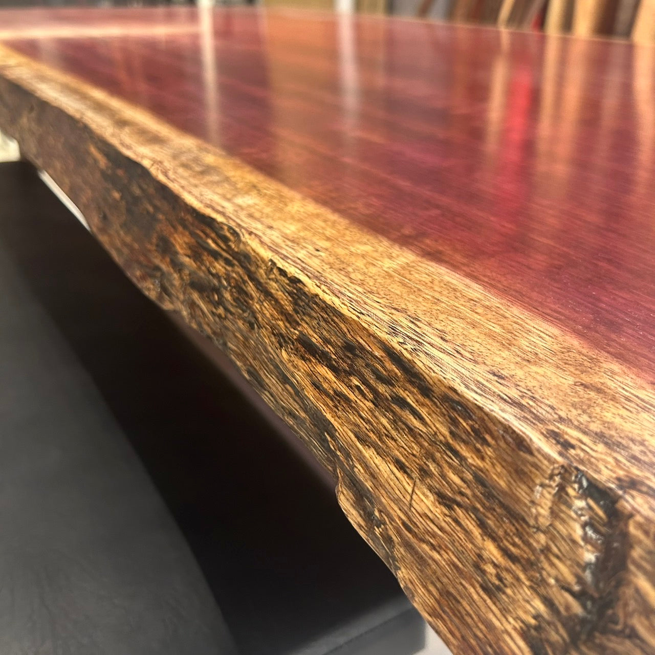 一枚板　パープルハート(杢)　651-1/2-8-2　(W210cm)　ダイニングテーブル