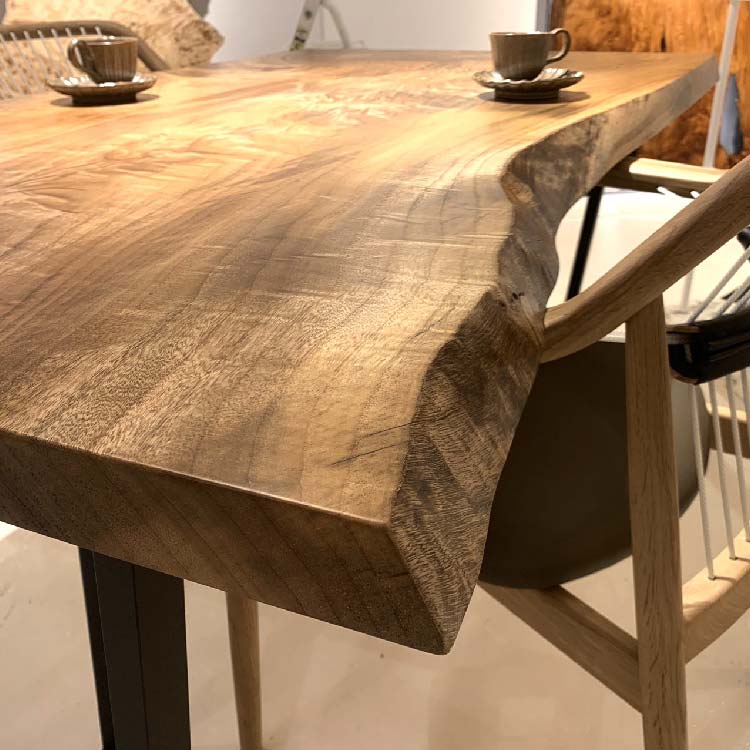 【SOLD OUT】一枚板　クス / 楠(杢)　12-2　(W160cm)　ダイニングテーブル