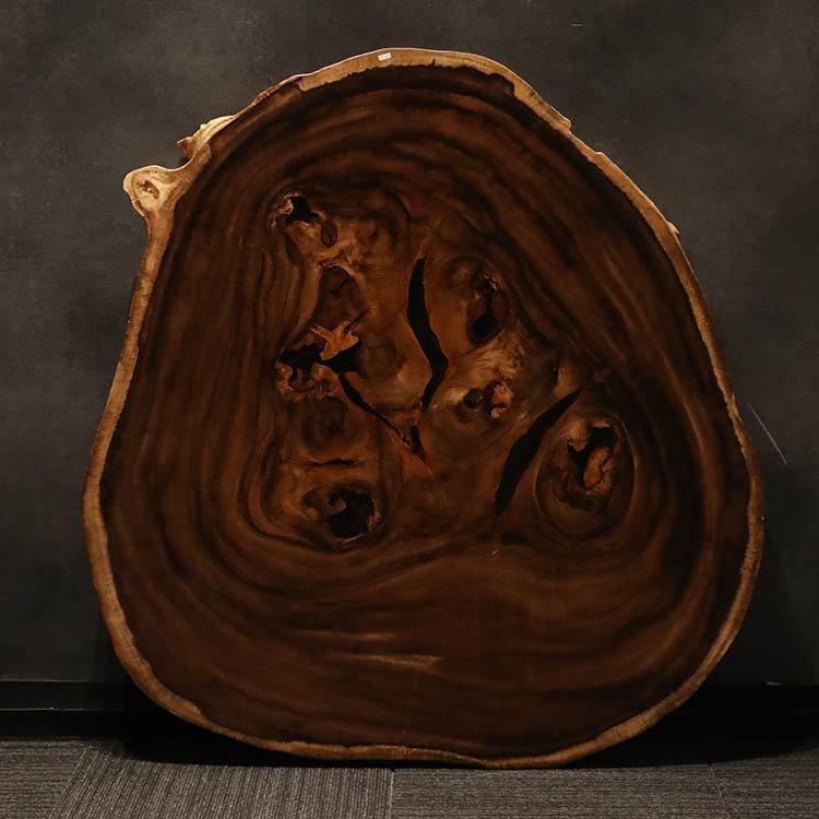 【SOLD OUT】一枚板　モンキーポッド　053-R20-7　(W83cm)　ローテーブル