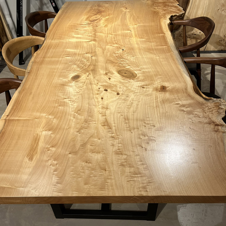一枚板テーブル　ポプラ(杢)　430-11　(W220cm)