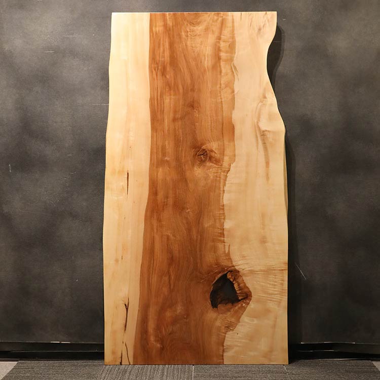 【SOLD OUT】一枚板　トチ(杢)　1021-17　(W200cm)　ダイニングテーブル