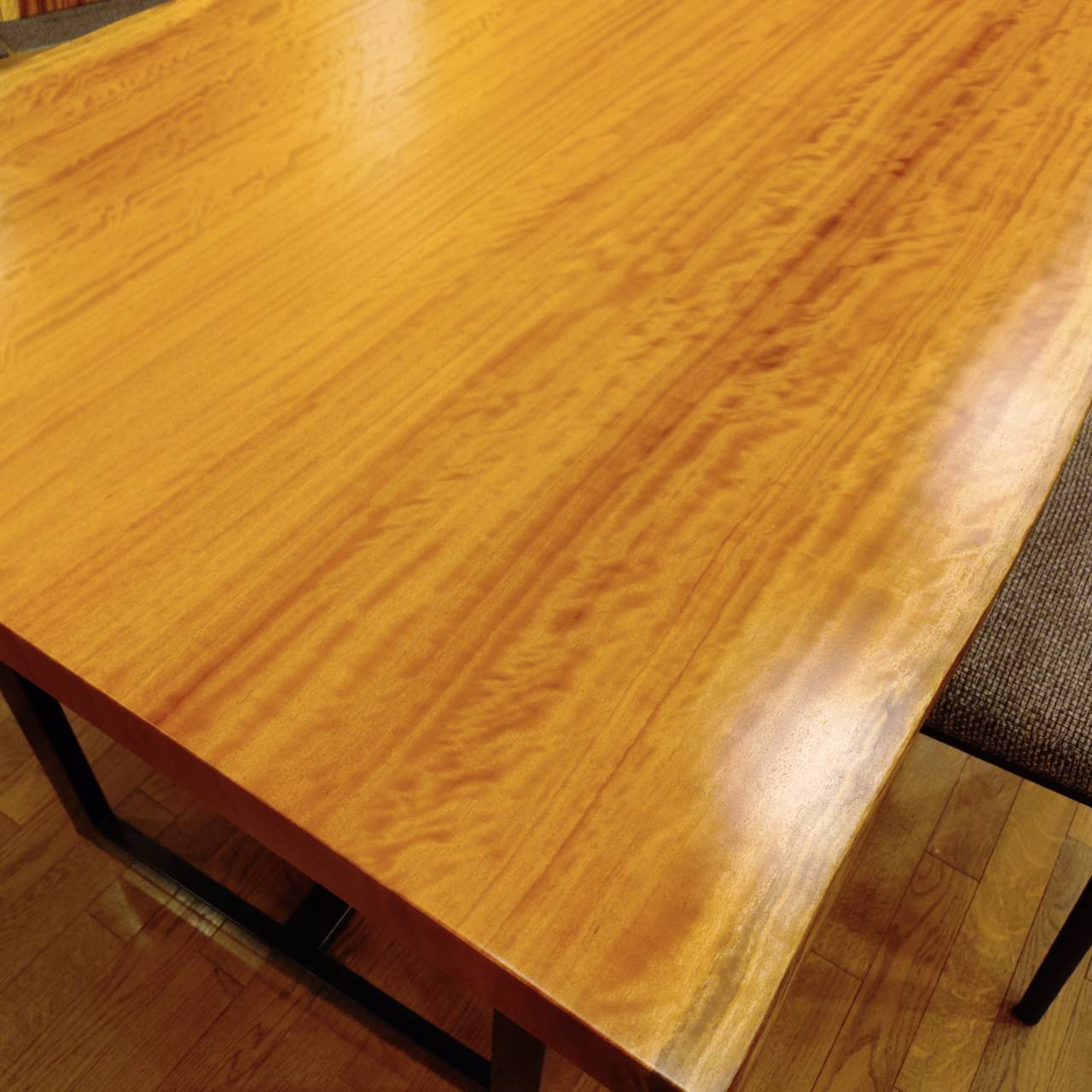 一枚板　ボセ(杢)　297-1/3-14-1　(W220cm)　ダイニングテーブル