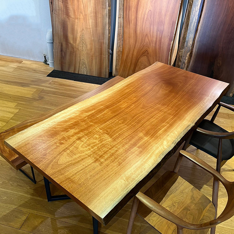 一枚板　ボセ(杢)　297-1/3-10-1　(W200cm)　ダイニングテーブル