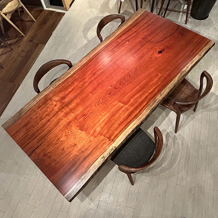 一枚板　ブビンガ　1654-2/2-11　(W230cm)　ダイニングテーブル