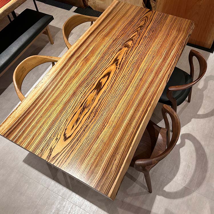 一枚板 ゼブラウッド 513-1/2-5-2 (W180cm) ダイニングテーブル