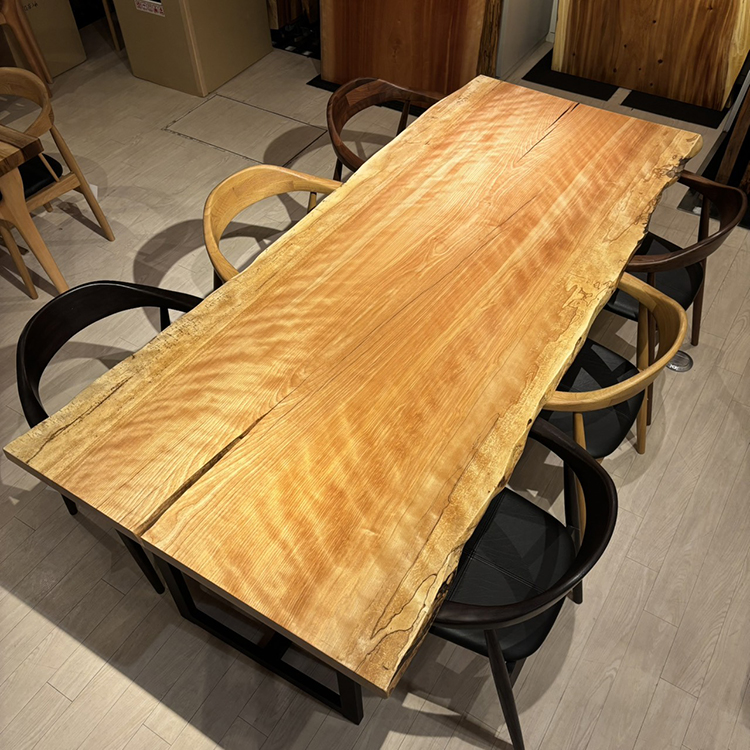 一枚板　マカバ / 真樺(杢)　5020-5　(W210cm)　ダイニングテーブル