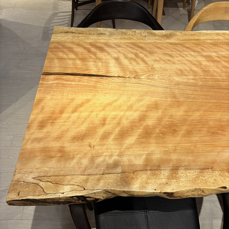 一枚板　マカバ / 真樺(杢)　5020-5　(W210cm)　ダイニングテーブル