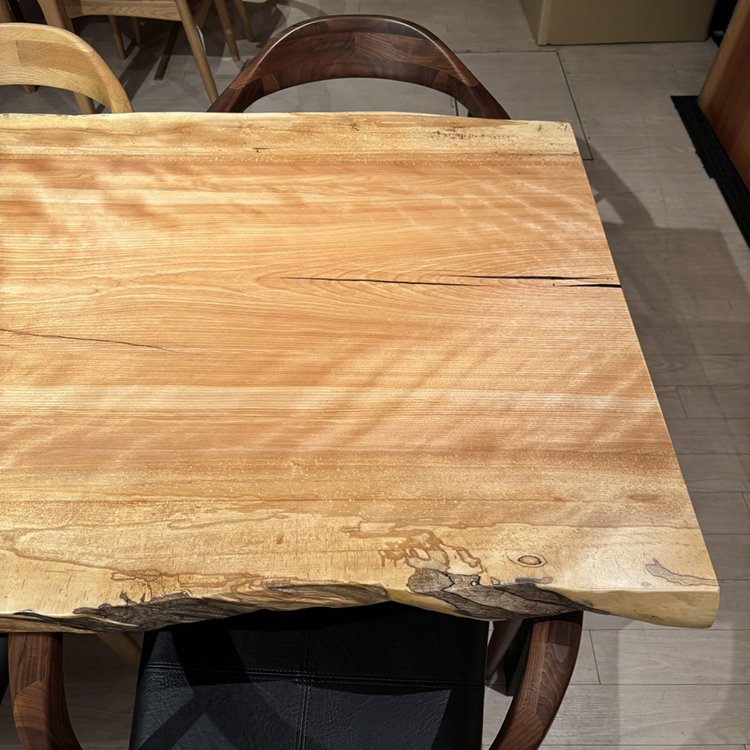 一枚板　マカバ / 真樺(杢)　5020-5　(W210cm)　ダイニングテーブル