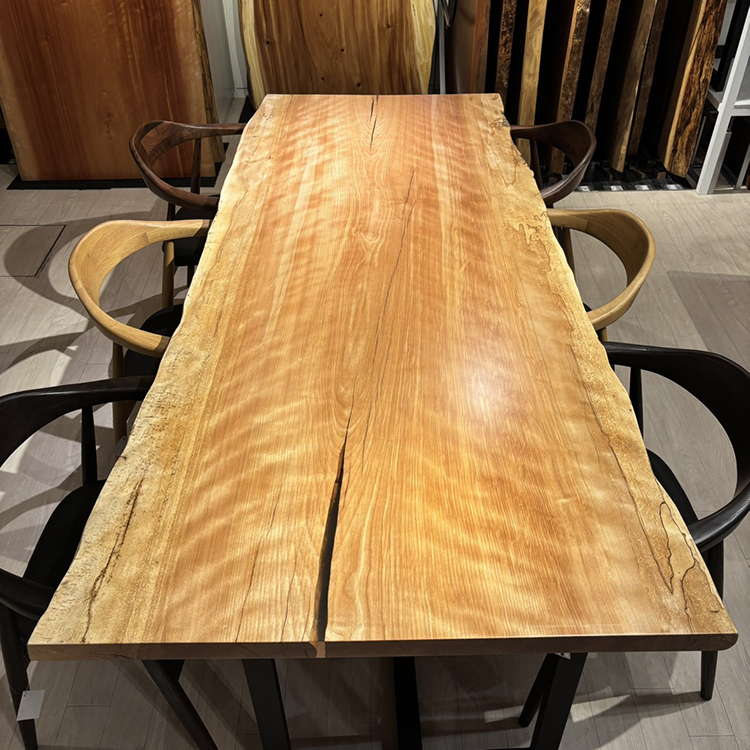 一枚板　マカバ / 真樺(杢)　5020-5　(W210cm)　ダイニングテーブル