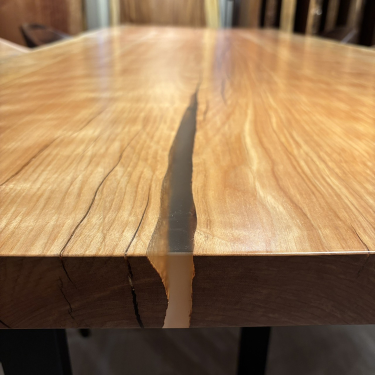一枚板　マカバ / 真樺(杢)　5020-5　(W210cm)　ダイニングテーブル