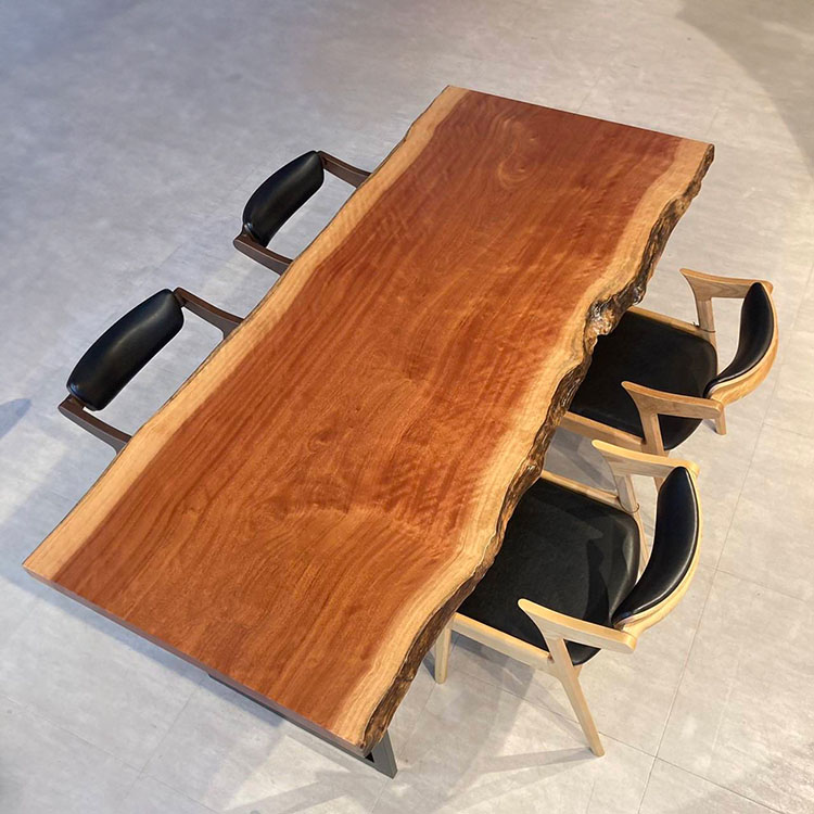 一枚板　ボセ(杢)　294-1/3-13-1　(W210cm)　ダイニングテーブル