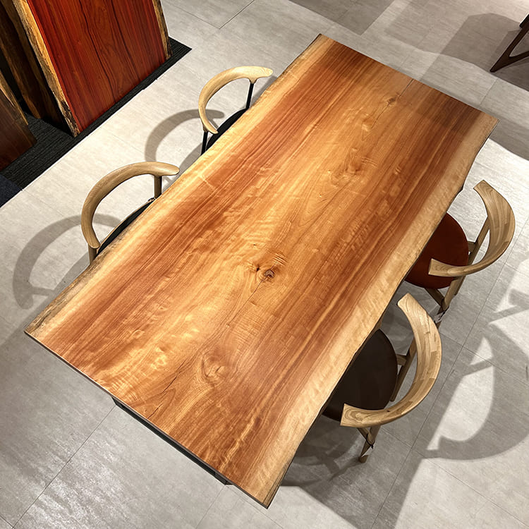 一枚板　ボセ(杢)　297-3/3-14-1　(W200cm)　ダイニングテーブル