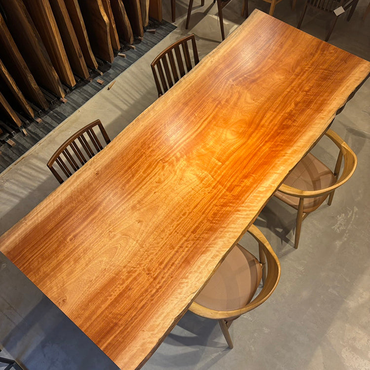 一枚板　ボセ(杢)　297-3/3-13　(W240cm)　ダイニングテーブル