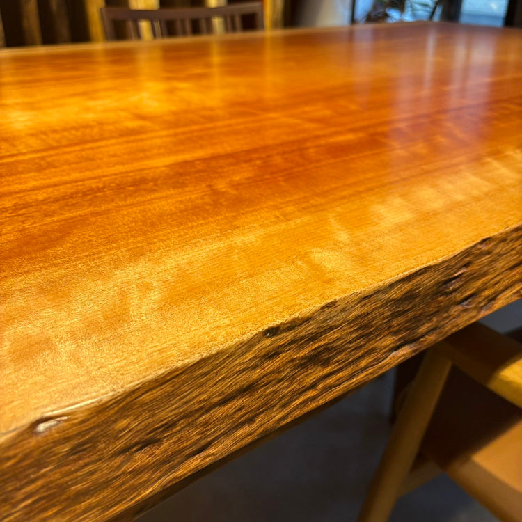 一枚板　ボセ(杢)　297-3/3-13　(W240cm)　ダイニングテーブル