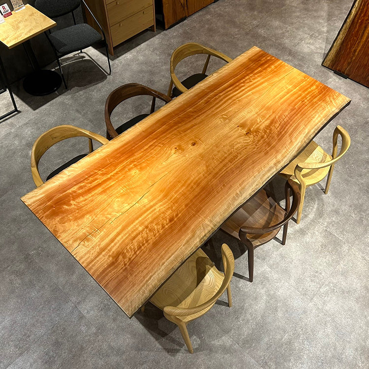 一枚板　ボセ(杢)　297-3/3-11　(W230cm)　ダイニングテーブル