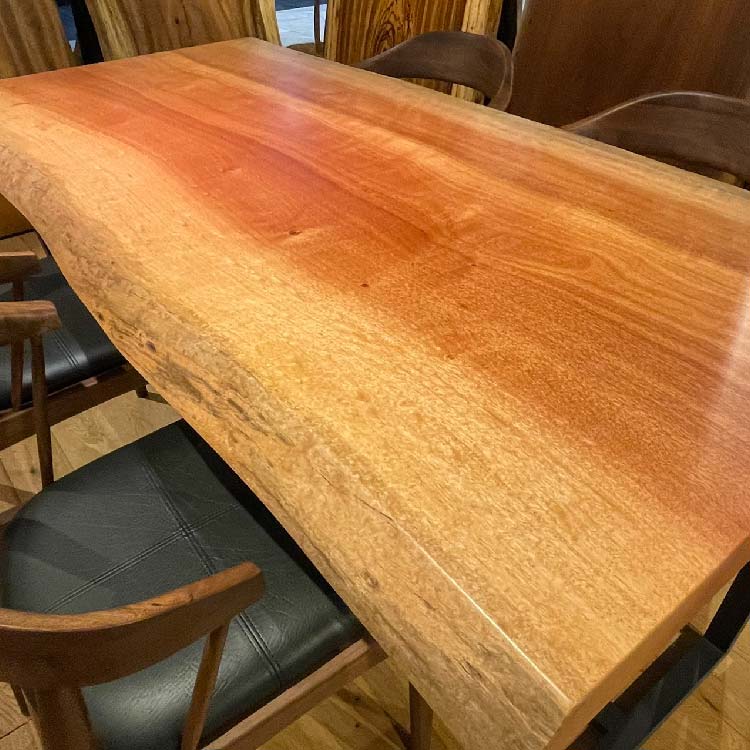 【SOLD OUT】一枚板　ボセ(杢)　297-3/3-8-1　(W160cm)　ダイニングテーブル