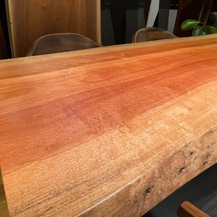 【SOLD OUT】一枚板　ボセ(杢)　297-3/3-8-1　(W160cm)　ダイニングテーブル
