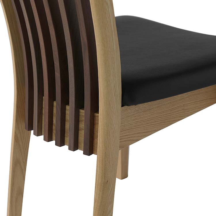 シナリ　ダイニングチェア　ウォールナット/レッドオーク