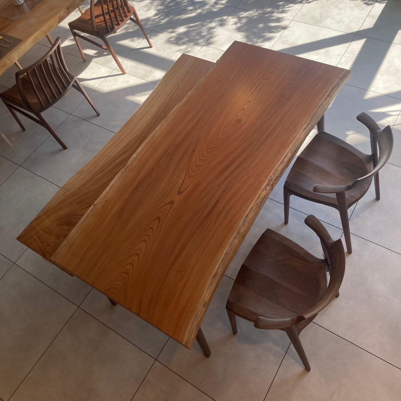 一枚板　ケヤキ　631-7　(W180cm)　ダイニングテーブル