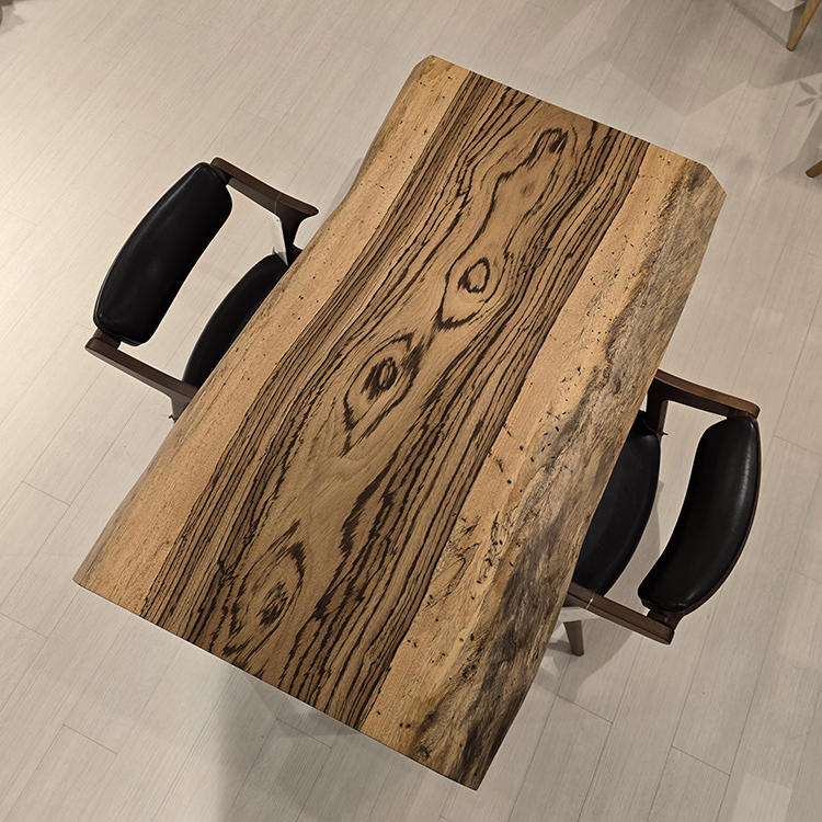 一枚板　ゼブラウッド　513-1/2-10-2　(W130cm)　ローテーブル