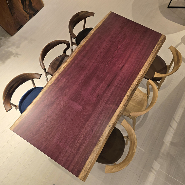 一枚板 パープルハート 651-1/2-4-1 (W210cm) ダイニングテーブル