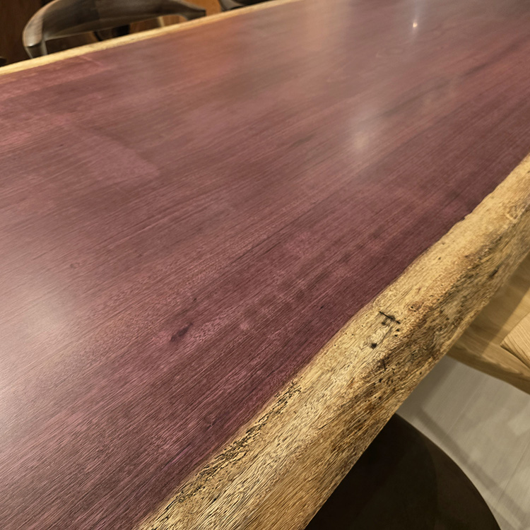 一枚板　パープルハート　651-1/2-4-1　(W210cm)　ダイニングテーブル