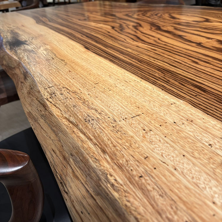 一枚板　ゼブラウッド　516-4-1-1　(W180cm)　ダイニングテーブル