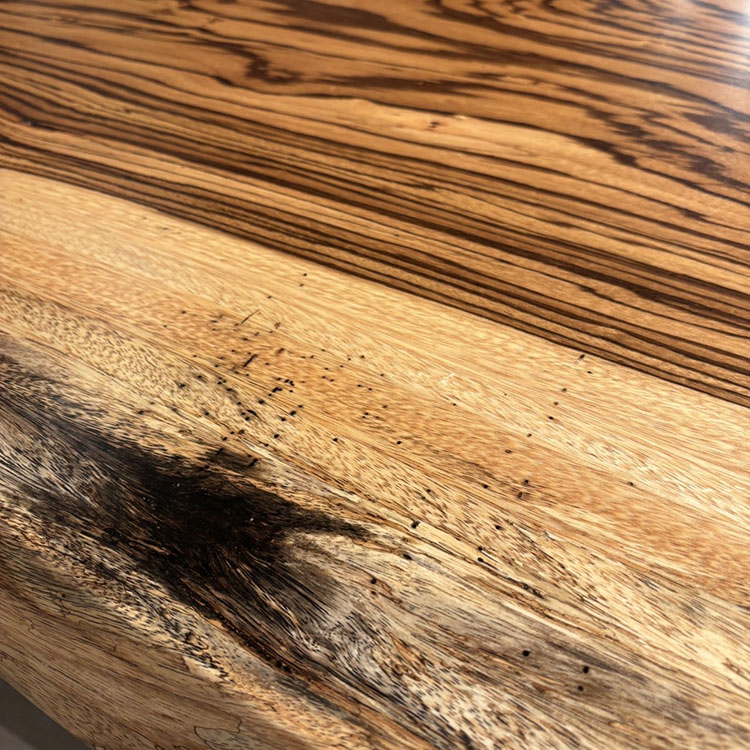 一枚板　ゼブラウッド　516-4-1-1　(W180cm)　ダイニングテーブル