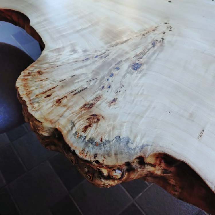 一枚板　ポプラ　263-9　(W220cm)　ダイニングテーブル