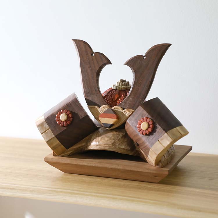 手彫り兜 #寄木(四角形)