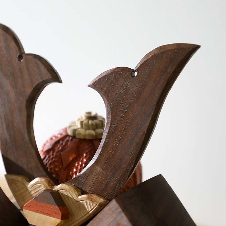 手彫り兜 #寄木(四角形)