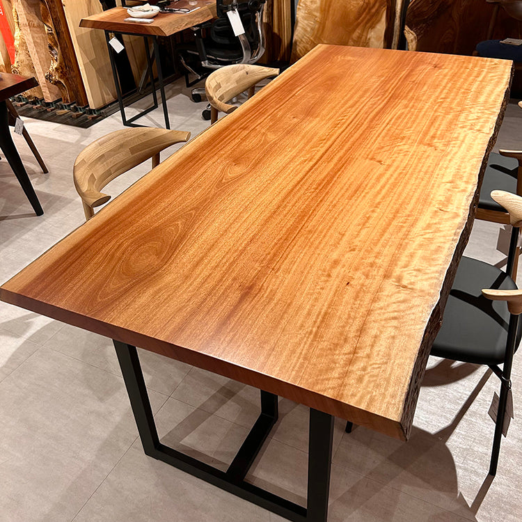 一枚板　ボセ(杢)　295-1/2-7-2　(W220cm)　ダイニングテーブル