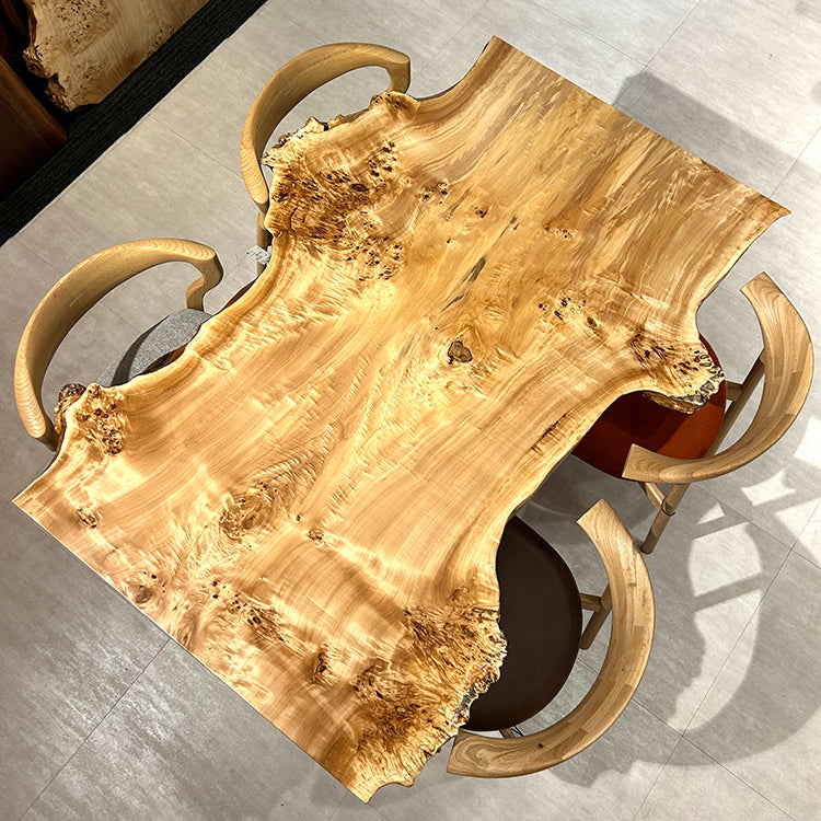 一枚板　ポプラ(杢)　494-8-2　(W150cm)　ダイニングテーブル