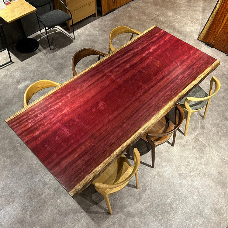 一枚板　パープルハート　651-1/2-6　(W240cm)　ダイニングテーブル