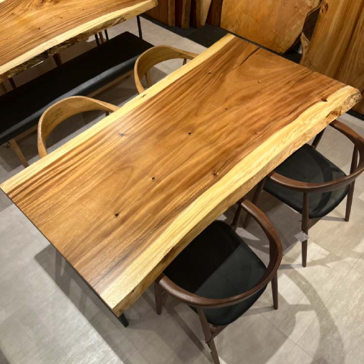 【SOLD OUT】一枚板テーブル　モンキーポッド　275-4-1　(W180cm)