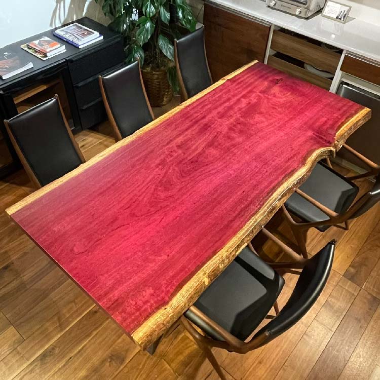 一枚板　パープルハート(杢)　322-4-1　(W190cm)